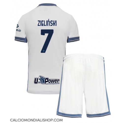 Maglie da calcio Inter Milan Piotr Zielinski #7 Seconda Maglia Bambino 2024-25 Manica Corta (+ Pantaloni corti)